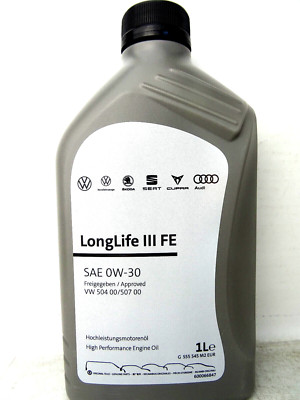 ORIGINAL VW 0W30 AUDI SEAT SKODA ÖL LongLife 3 III FE NACHFOLGER 5W-30 1LITER