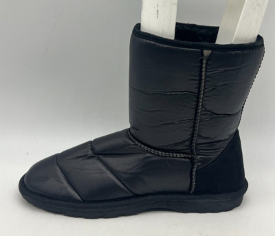 Thereabouts Atlantex Black Shearling Style Synthetic Short Boots Big Kids Size 5