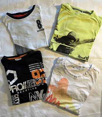 4x Sehr schöne Sommer T-Shirts für Jungs in Gr. 146/152, Marke Yigga / Y.F.K