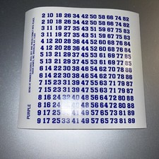 NFL Electric Football Tudor Games Purple Uniform Number Sheets.