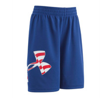 Under Armour Big Logo USA Stars Stripes Athletic Shorts Toddler Little Boys NWT
