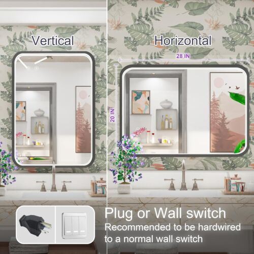 Black Framed LED Bathroom Mirror, With Dimmable Lights 32in x 32in - Picture 4 of 7