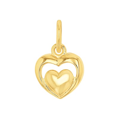 Amor Motivanhänger  Unisex Damen Herren Anhänger, Gold, Herz, Kommt in Schmuck