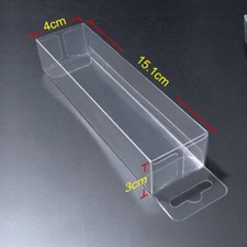 25PCS PVC Boxes With Hang Hole Clear Plastic Shop Display Storage Packaging Box