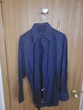 Kenneth Cole Men  s Dress Shirt Blue Size 15 32/33 100 Cotton