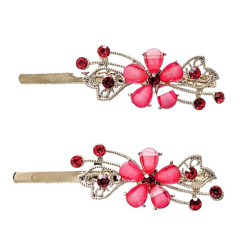 Piper K French Hair Pins Set Of 2 Hibiscus Flowers New Piper K Flower Girls Hair Claw Hair Clips Hawaiian Plumeria  main image 4