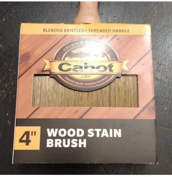 Cabot 4" Block Wood Stain Brush Blended Bristles Threaded Handle NEW eBay