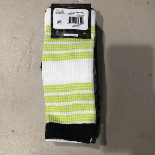 Athletic Works Boys Cushioned Crew Socks, 3-Pack Grey Size M - Picture 2 of 2