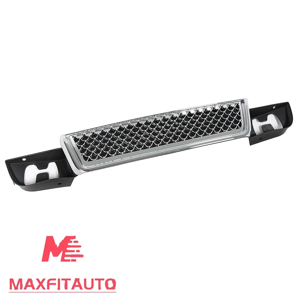 Fits GMC Yukon XL Denali 1500 2500 2007-2014 Front Bumper Grille Mesh Chrome Set Foto 4 de 4