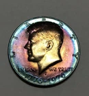1976 D BU Kennedy Half Dollar Rainbow Toned