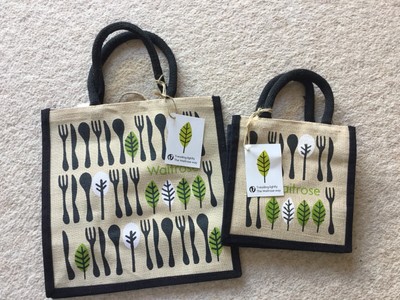 waitrose green hessian bolsa