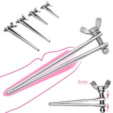 1X Male Stainless Steel Hollow Penis Stretching Sounding Dilator Plug USA STOCK