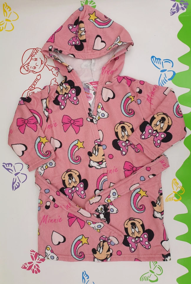 Bademantel Minnie Mouse Größe 98/104 110/116 122/128 134/140