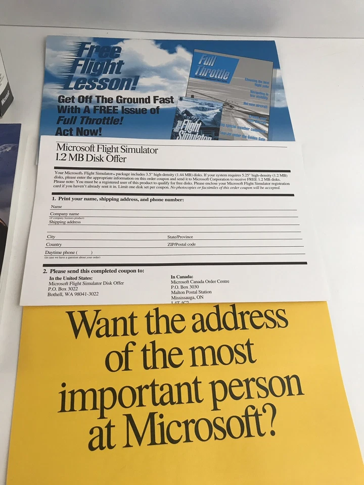 Vintage 1993 Microsoft Flight Simulator Version 5.0 in Box 3.5" HD Disks MS DOS - Image 3 of 4