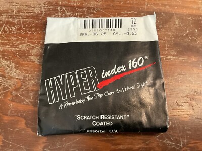 Optima Hyper Index 160 Scratch Resistant Lens - New Open Package
