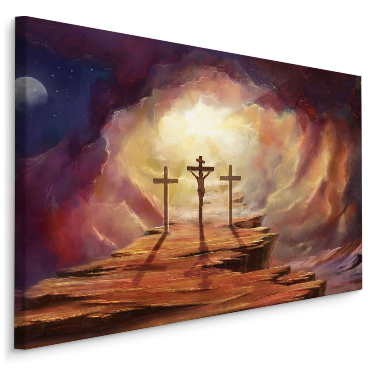CANVAS Leinwand Bilder XXL Wandbilder Christus auf Kreuz Kreuzweg 3D 2580