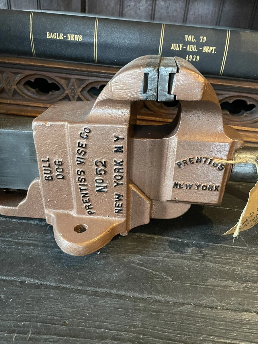 Vintage Prentiss Vise Co.New York Bulldog No. 52 Jaw Width 4