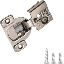 10 PCS Overlay Cabinet Door Soft Close Hinges Hardware 1/2" Soft-closing Compact