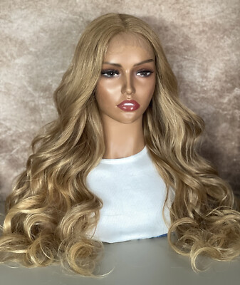 Golden Blonde Bodywave Lace Front Wig 28 In Heat Ok