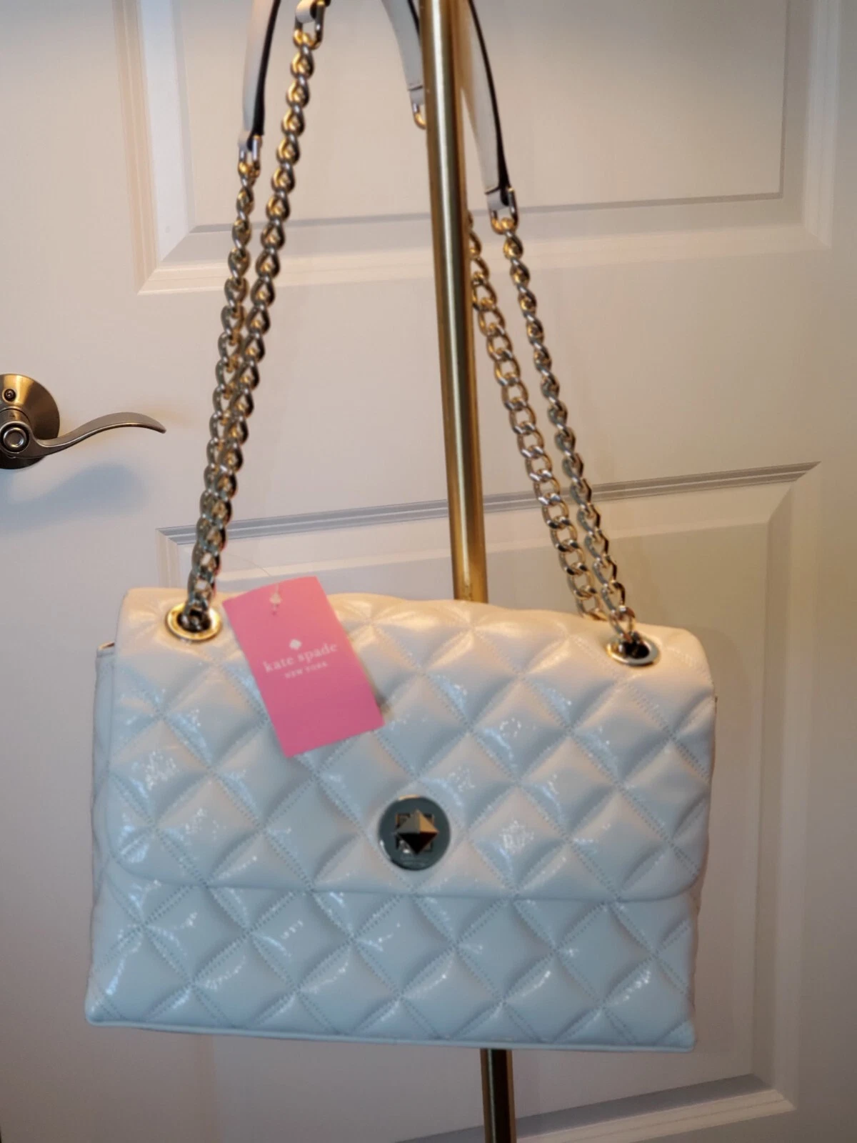 Borsa Kate Spade Natalia Med. Borsa a tracolla pergamena NUOVA con etichetta!