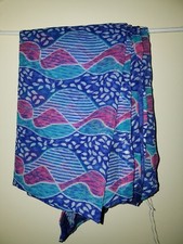 New Blue Patterned LadiesChiffon dupatta stole long scarf chunni New spl border