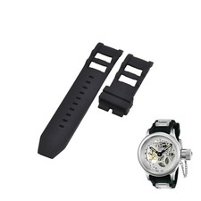 Russian Diver 3468 26mm Black Rubber Watch Strap For Invicta