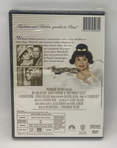 Paris When it Sizzles (1964) - New & Sealed Region 4 DVD - Free Post - Picture 2 of 3