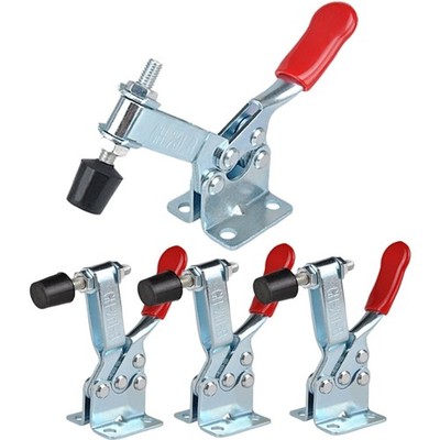 Horizontale Kniehebelspanner 4er Set, Metall, 90 kg Tragkraft, Antirutsch, 201B