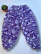 Vintage 90s Surf Abstract Printed Pants Joggers Handmade Sz 2T/3T