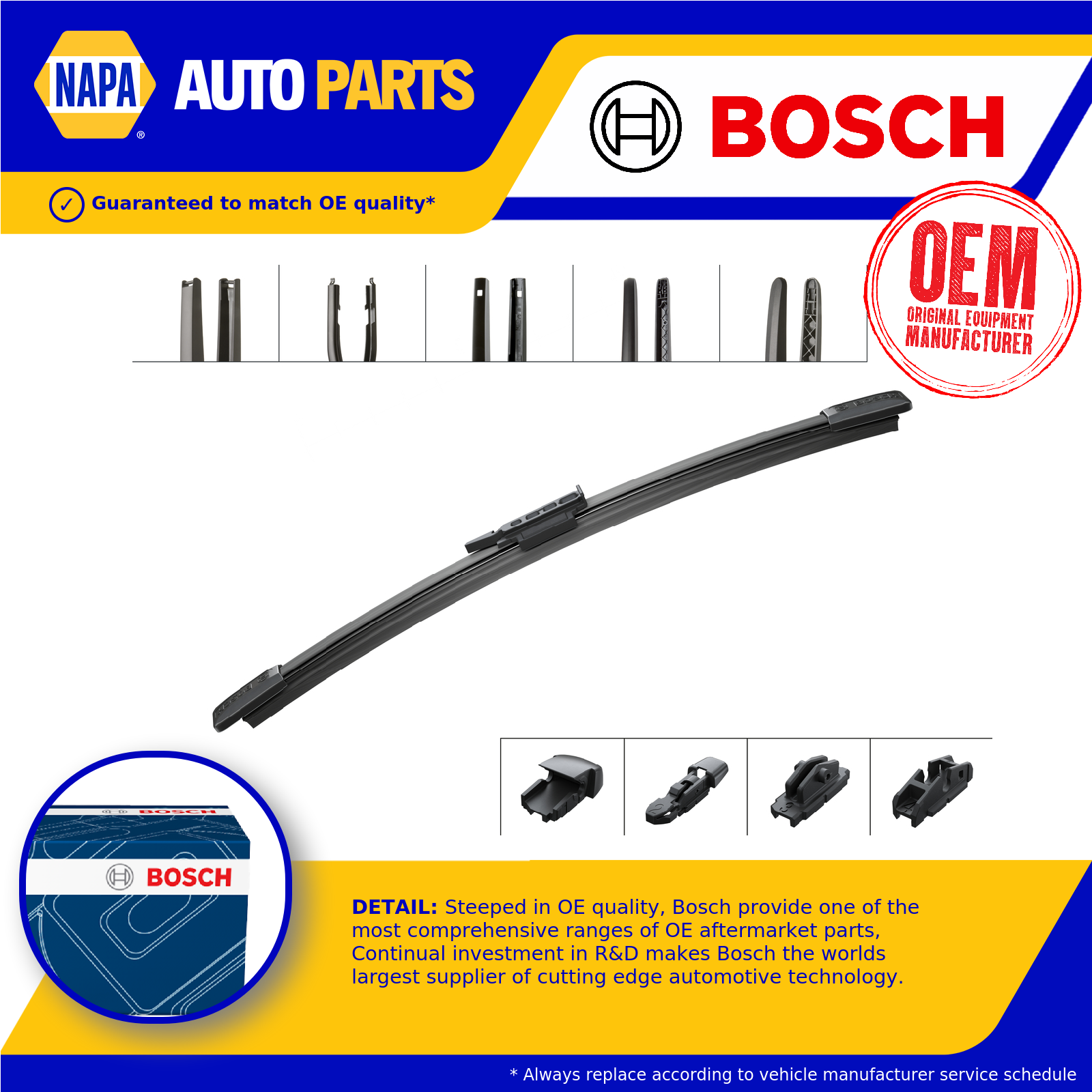 Rear Wiper Blade 3397016512 Bosch AM24H Genuine Top Quality Guaranteed New
