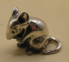 A Lovely Miniature  Birmingham Hallmarked Sterling Silver Mouse Figurine