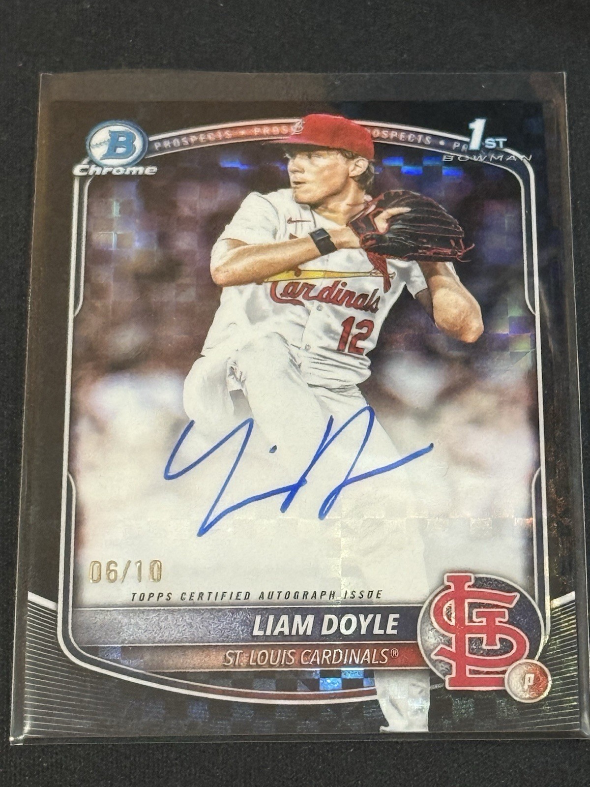 2025 Bowman Draft 1st Bowman Chrome Liam Doyle Black Auto /10