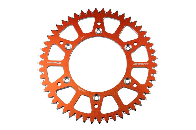 Pignon SCAR aluminium ultra léger anti boue SRS510 - 420 transmission