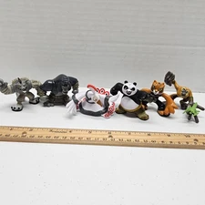 KUNG FU PANDA 2 LOT of 6 Action Figures - Po Lord Shen Mantis Tigress - RARE HTF