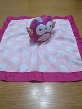Circo Pink Polkadot Owl Bird Baby Lovey Security Blanket