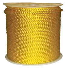 Rope King Rope 1/4X1200 Ft Non Wire Weather Resistant Flexible Twisted Yellow