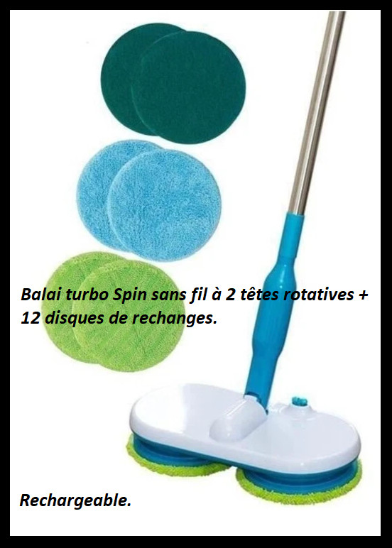 Balai motorisé sans fil pour nettoyer facilement la cuisine et le salon sans se baisser