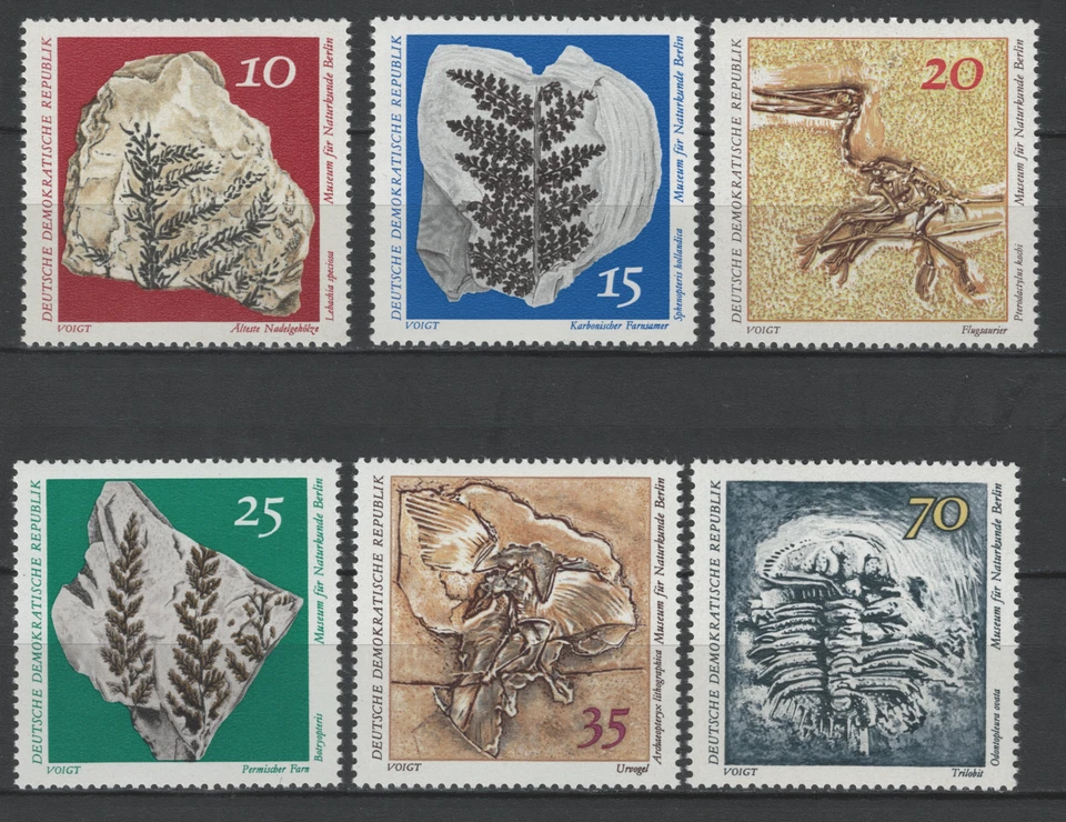 Briefmarken DDR Michel Nr. 1822 - 1827 Museum für Naturkunde postfrisch - Bild 1 von 1