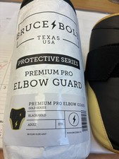Bruce Bolt Premium Elbow Guard Adult Black Gold