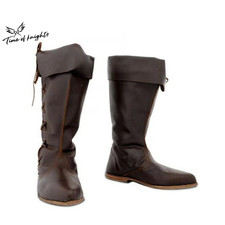 Leather Viking Pirate Costume Boot Medieval Reenactment Larp Role Play Boots SCA