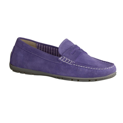 Sioux Carmona Damenslipper, Mokassin, Leder, Flieder, Wechselfußbett -