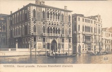 Italy Venezia Venice Canal Grande Palazzo Franchetti Cavalli postcard B789