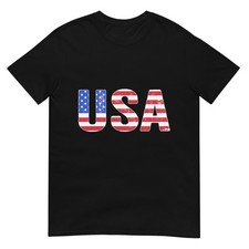 USA T Shirt Patriotic American Flag Men Women Kids July 4th T-Shirt