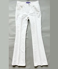 Ralph Lauren Collection   Purple Label White Pleated Flare Pants Size 4 USA Made