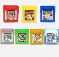 Pokemon Game Boy Color Cartridge Red Blue Gold Silver Crystal Yellow GBC Tested