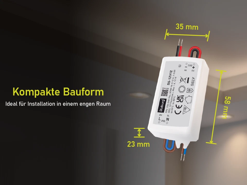 LED Trafo 12V 24V 6W 12W 18W 24W 30W 45W Netzteil Kompakt Treiber Vorschaltgerät - Bild 4 von 4