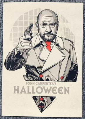 Tyler Stout Halloween Loomis Handzettel GID Siebdruck 5 x 7 Mondo Flaschenhals Brandneu in OVP