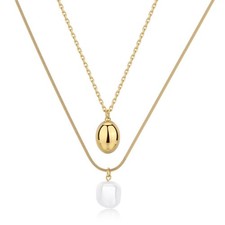 S'AGAPO WISDOM COLLANA DOPPIO FILO DA DONNA IN ACCIAIO CON PERLA SWI42 (3788)