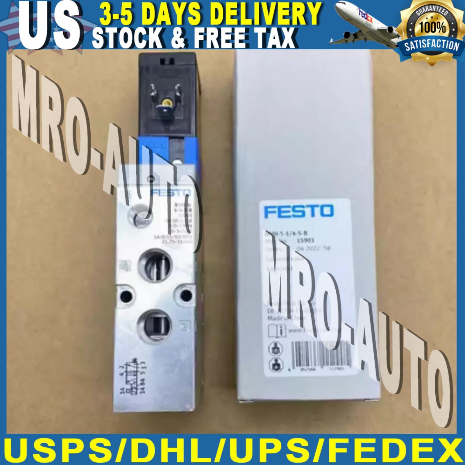 US FREE TAX New Festo MVH-5-1/4-S-B 15903 Solenoid valve