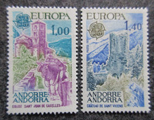 ANDORRE timbres N° 261 et 262 MONUMENTS neuf ** cote 22 € en TBE lot OH486